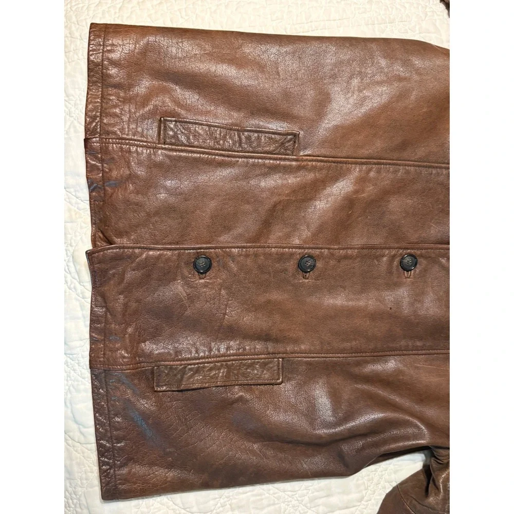 Wilsons Leather Jacket Mens Medium Brown Thinsulate Insulated Car Coat Vintage